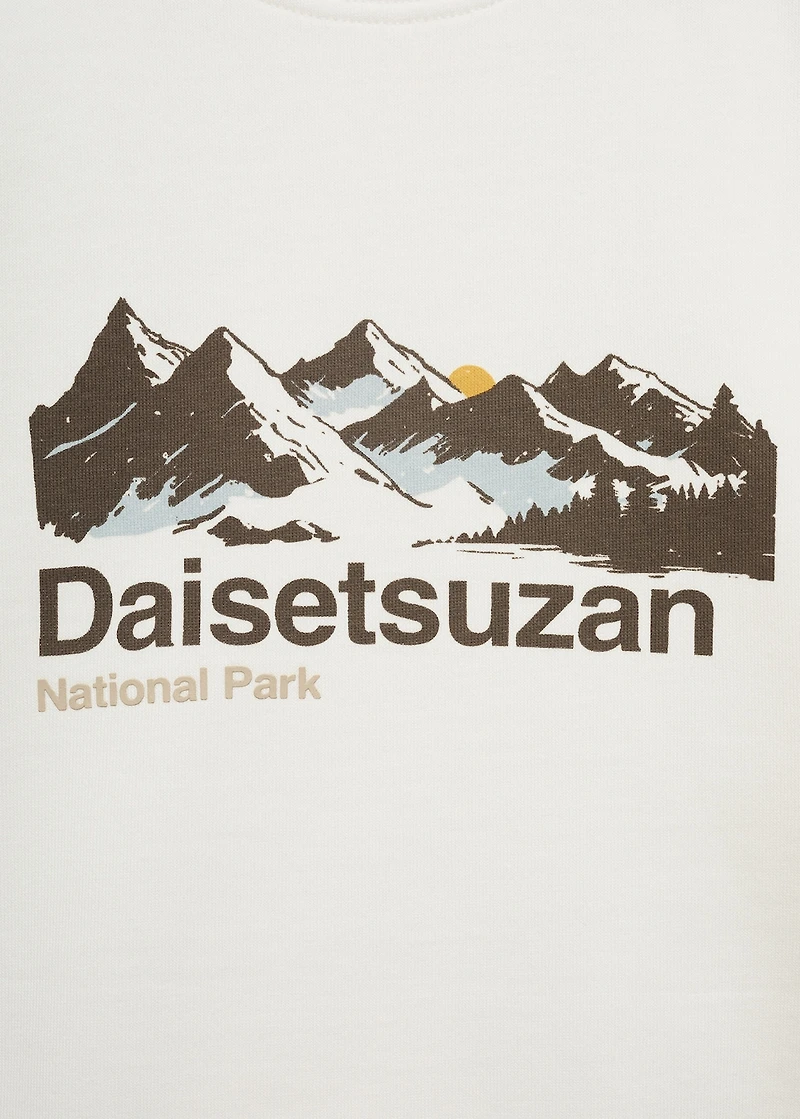 Printed cotton sweatshirt