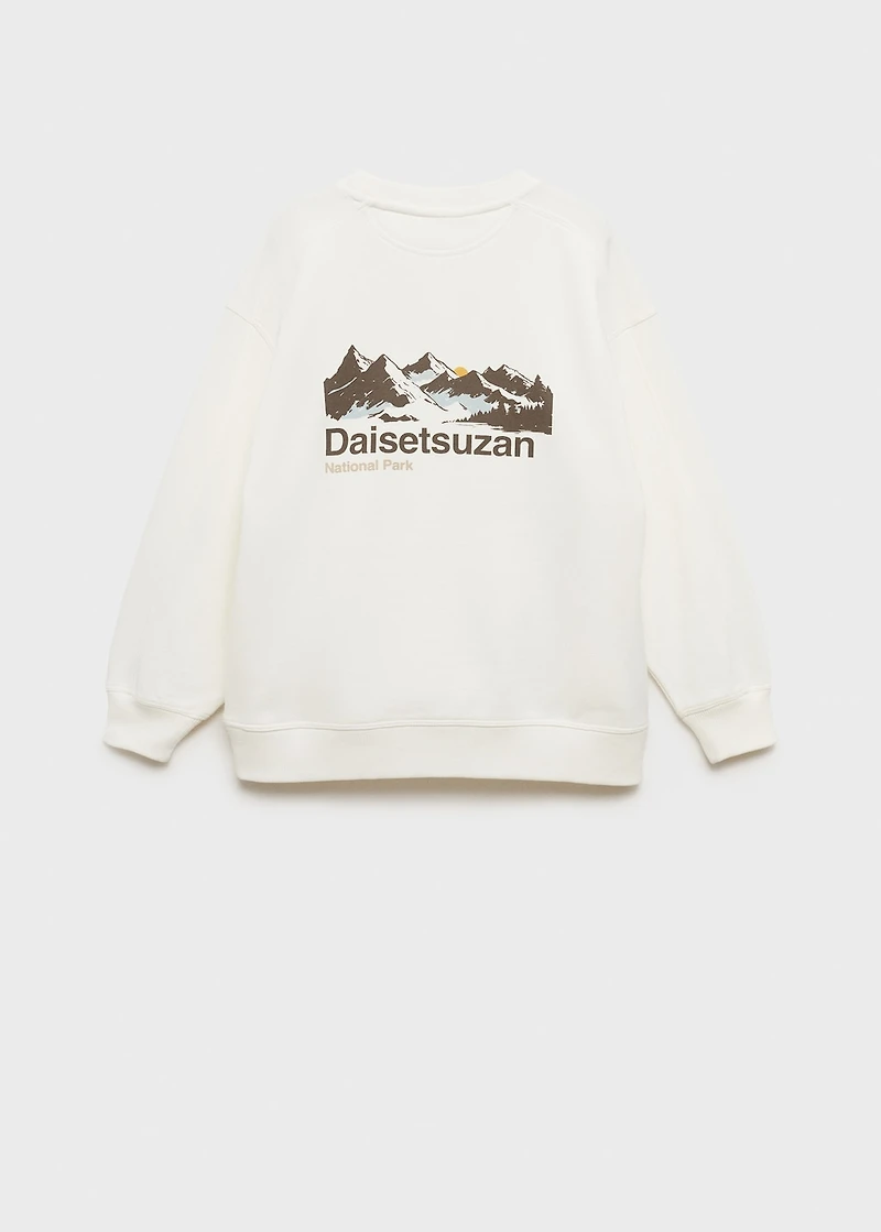 Printed cotton sweatshirt