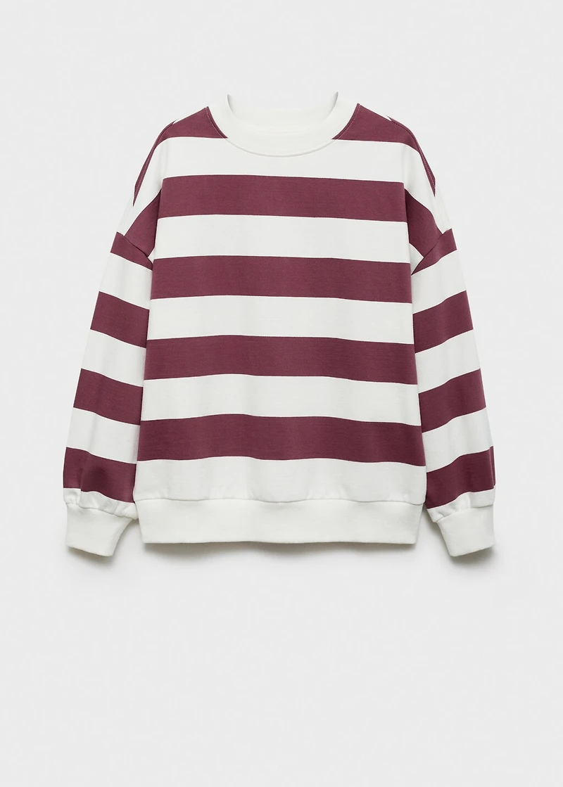 Striped cotton-blend sweatshirt