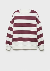 Striped cotton-blend sweatshirt