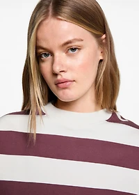 Striped cotton-blend sweatshirt