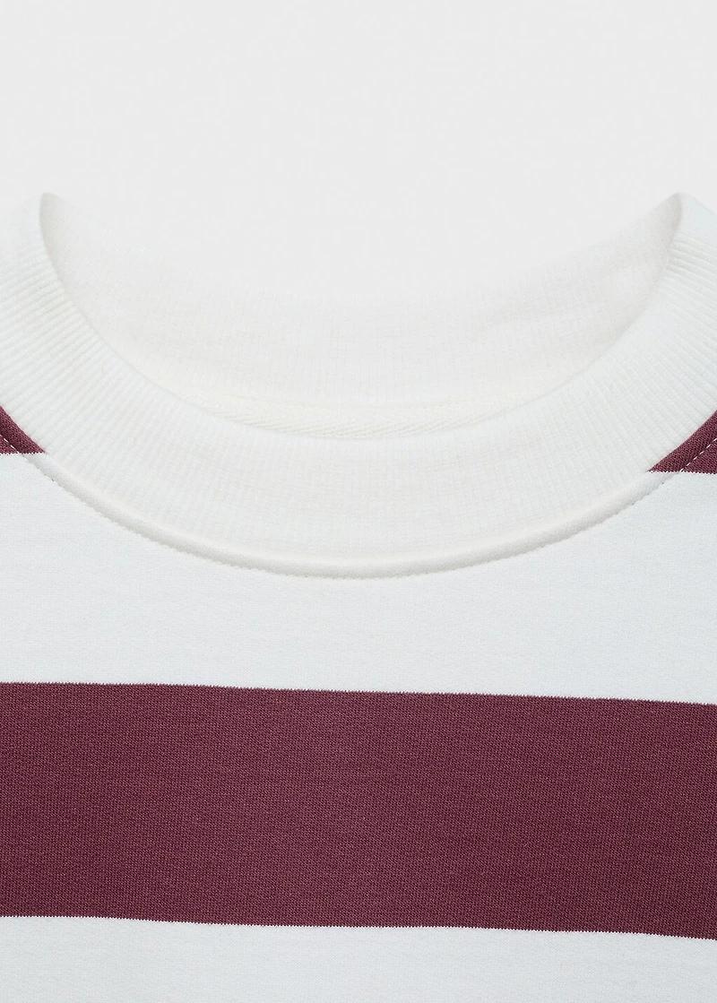 Striped cotton-blend sweatshirt