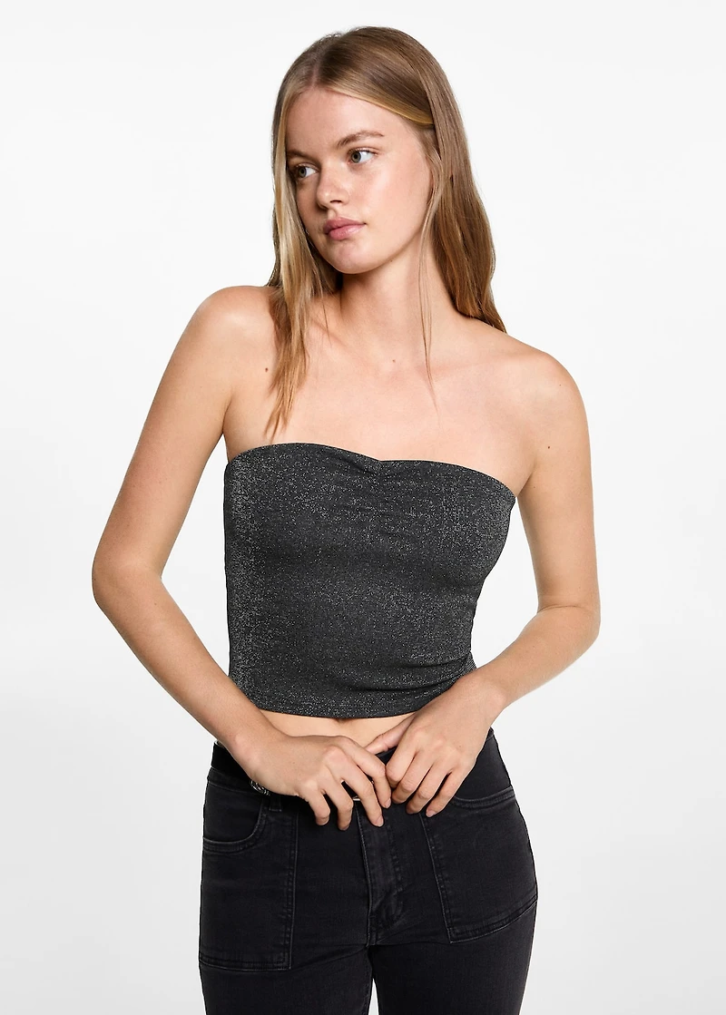 Lurex crop top