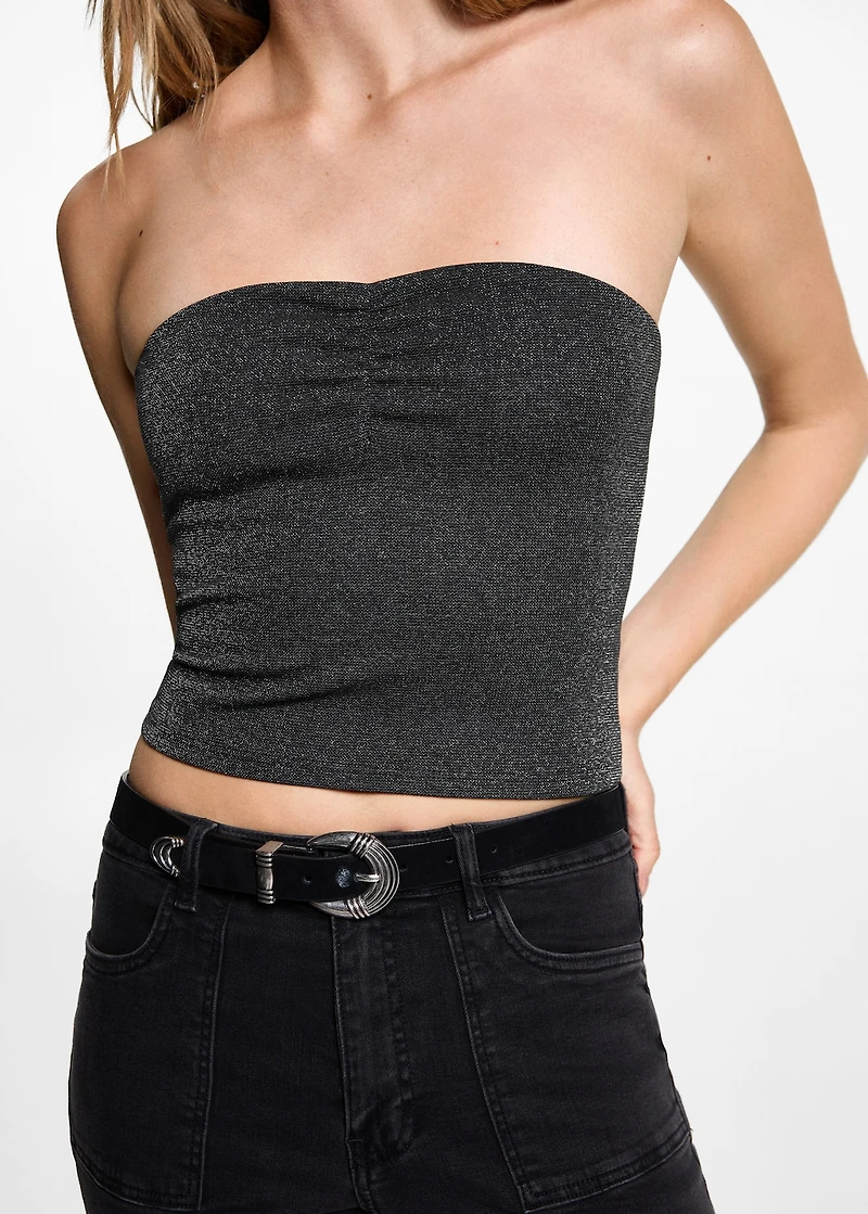 Lurex crop top