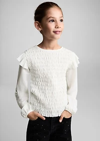 Ruffles ruched T-shirt