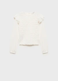 Ruffles ruched T-shirt