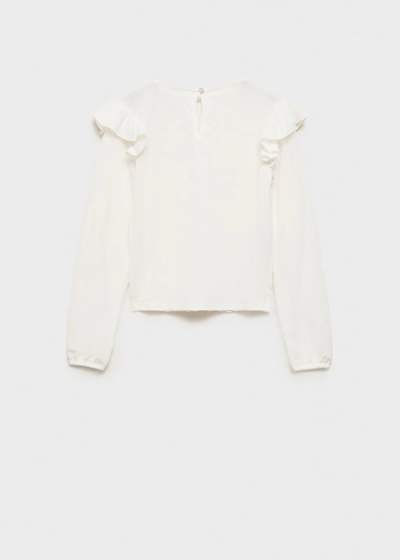 Ruffles ruched T-shirt