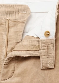 Corduroy straight-fit pants