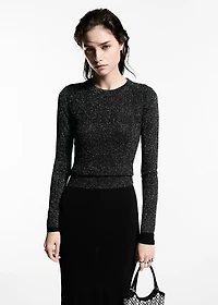 Crewneck lurex sweater