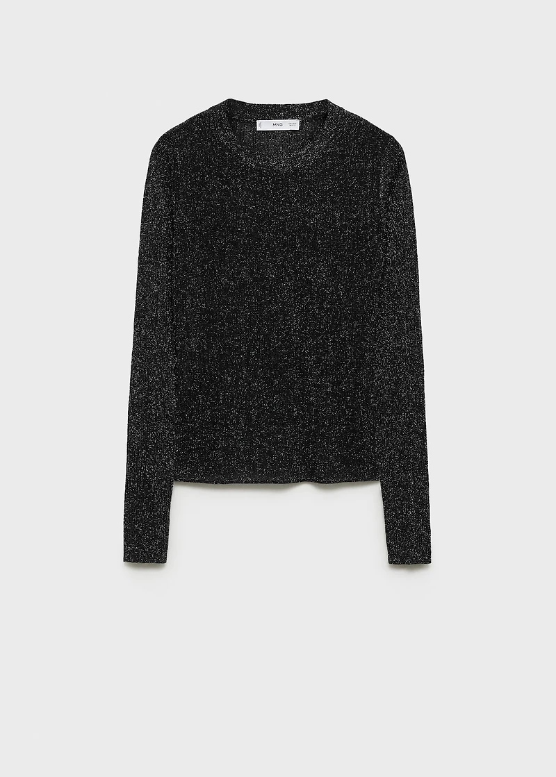 Crewneck lurex sweater