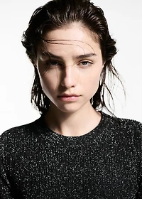 Crewneck lurex sweater