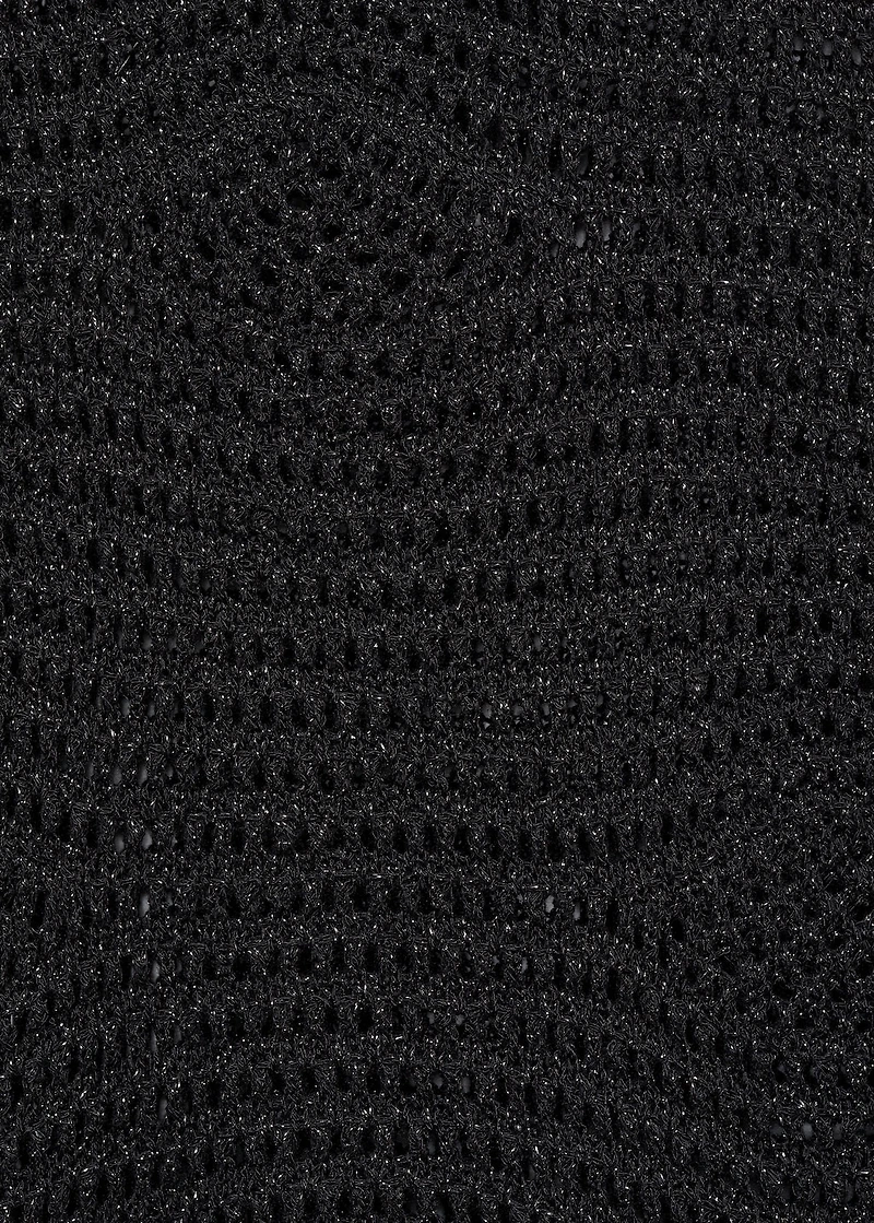 Knitted lurex top with lace design