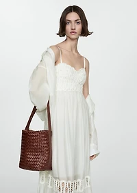 Embroidered detail dress