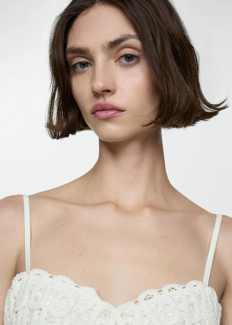 Embroidered detail dress