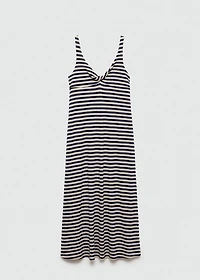 Linen dress with knot detail