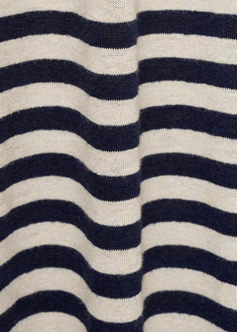 Linen dress with knot detail