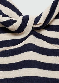 Linen dress with knot detail