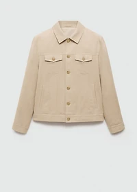 Suede-effect jacket with pockets