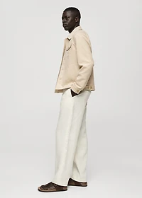 Suede-effect jacket with pockets