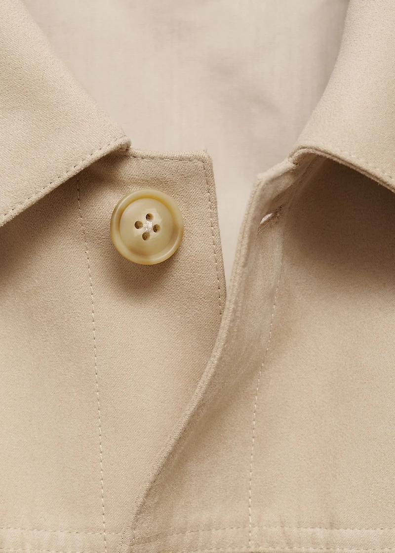 Suede-effect jacket with pockets