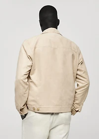 Suede-effect jacket with pockets