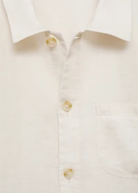 100% linen overshirt with pockets
