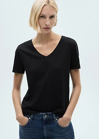 V-neck cotton T-shirt
