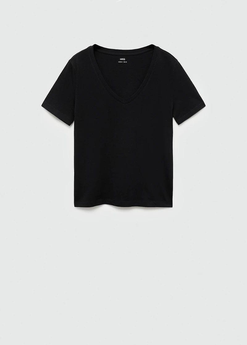 V-neck cotton T-shirt
