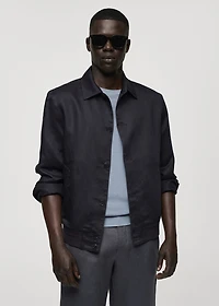 Tencel-linen blend overshirt