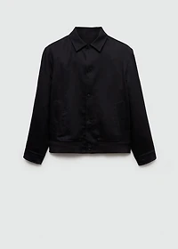 Tencel-linen blend overshirt