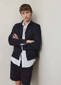 Tencel-linen blend overshirt