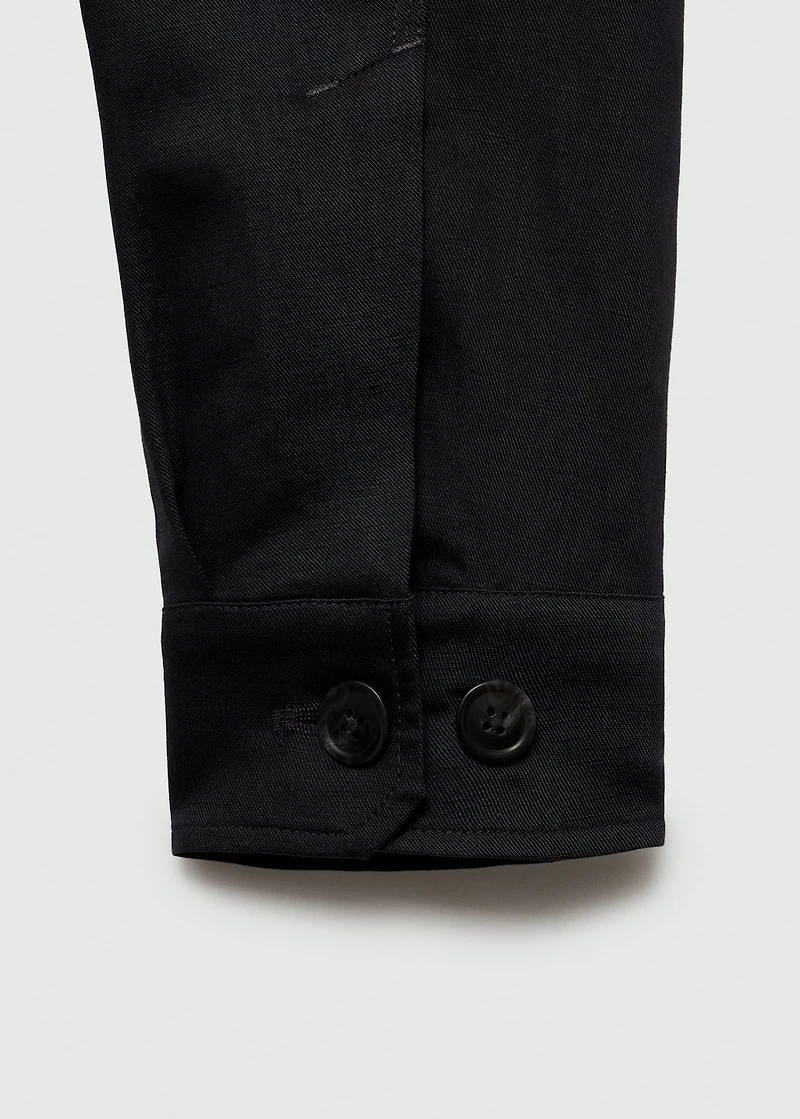 Tencel-linen blend overshirt