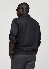 Tencel-linen blend overshirt