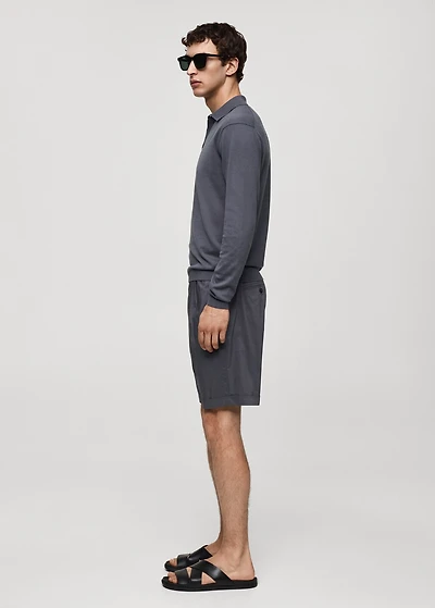 100% cotton knitted polo shirt