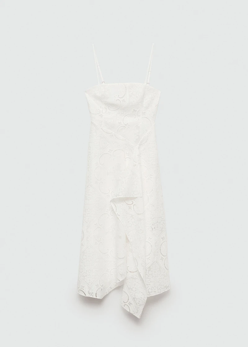 Asymmetrical embroidered dress