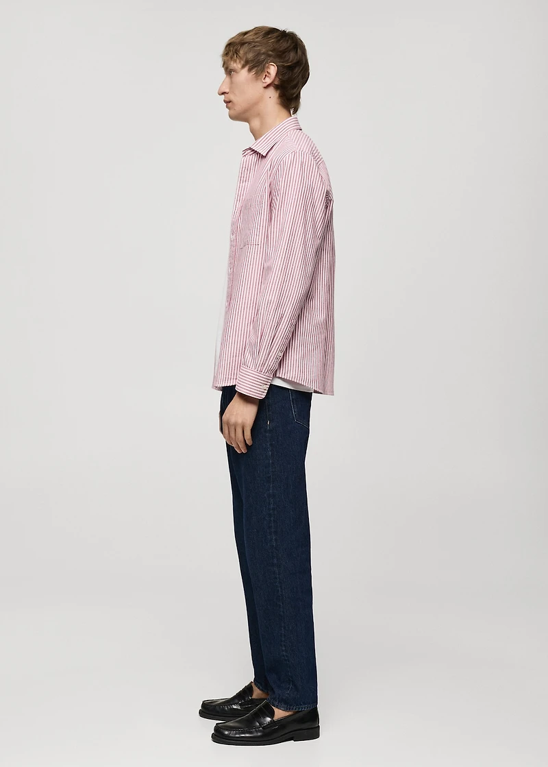 100% cotton kodak striped shirt