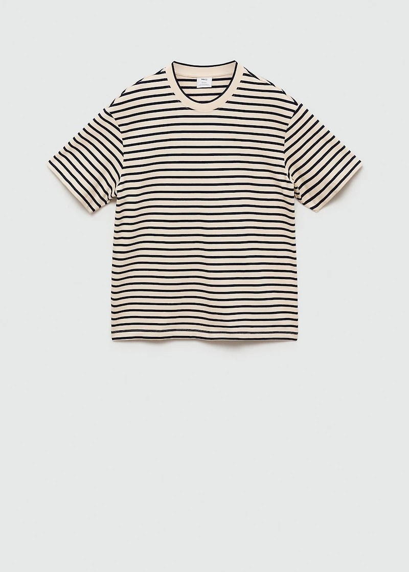 100% cotton relaxed-fit striped t-shirt