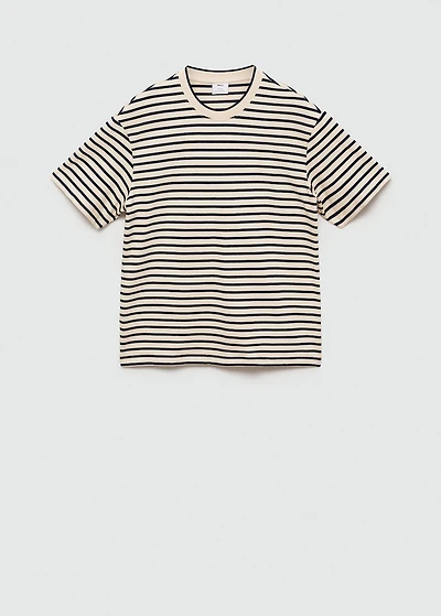 100% cotton relaxed-fit striped t-shirt