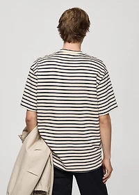 100% cotton relaxed-fit striped t-shirt