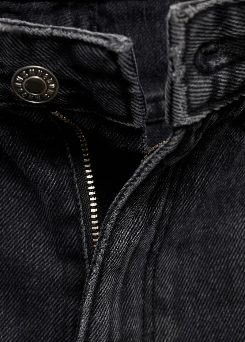 Mid-rise straight jeans