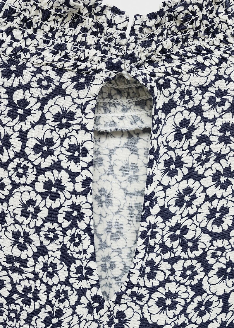 Ruffled floral print dress