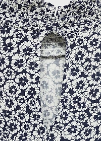 Ruffled floral print dress