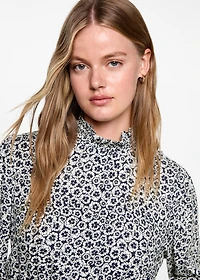 Ruffled floral print dress