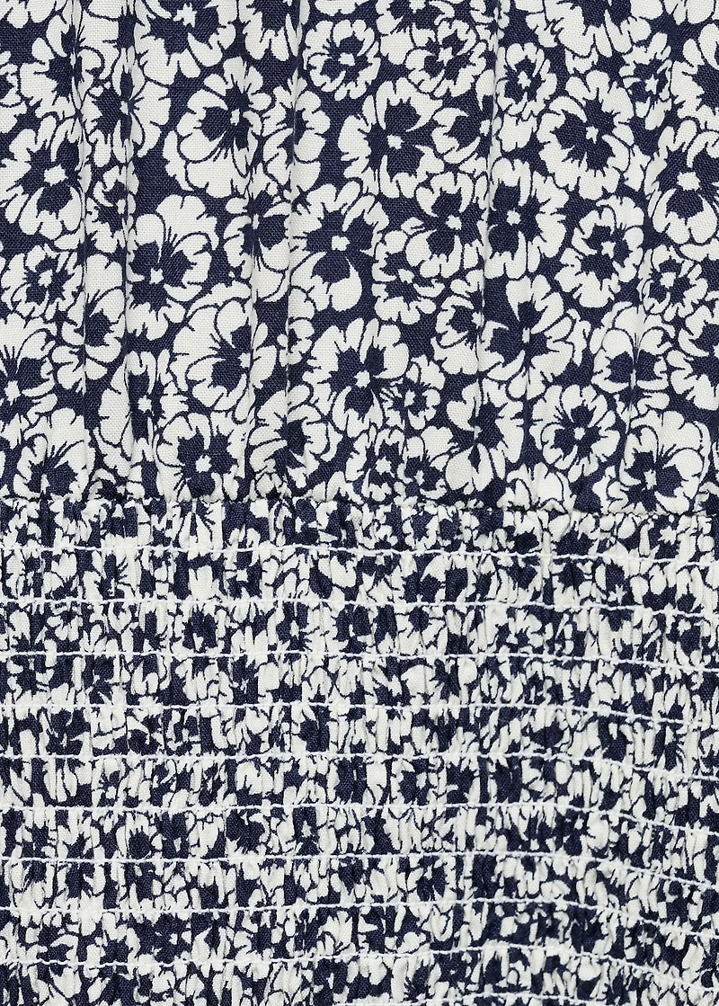 Ruffled floral print dress