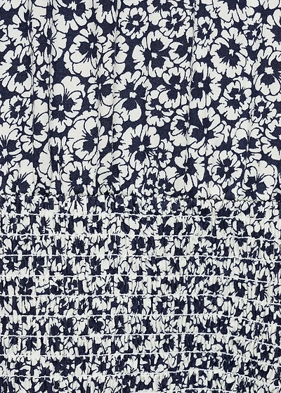 Ruffled floral print dress