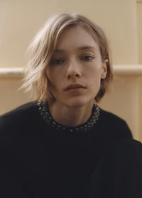 Cardigan with rhinestone collar