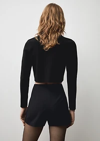 Cardigan with rhinestone collar