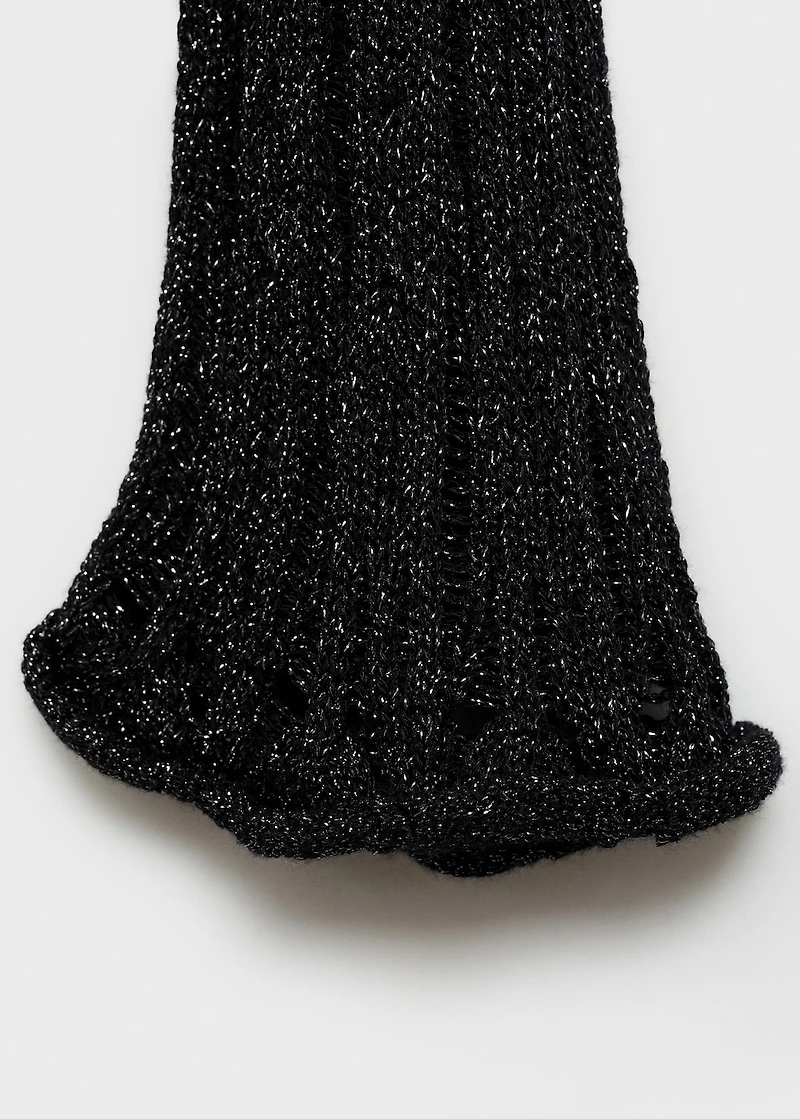 Lurex cardigan with bows