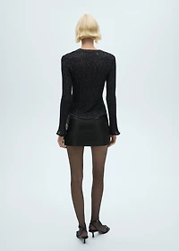 Lurex cardigan with bows