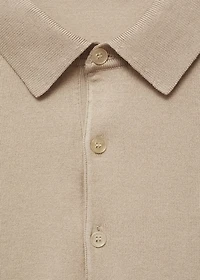 Fine-knit polo shirt